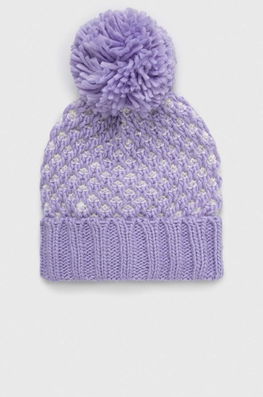 United Colors of Benetton caciula din lana pentru copii culoarea violet, din tricot gros , Căciuli Dama
