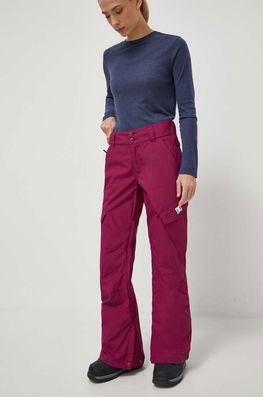 DC pantaloni Nonchalant culoarea bordo burgundia Dama