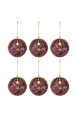 set de globuri de crăciun 6-pack multicolor