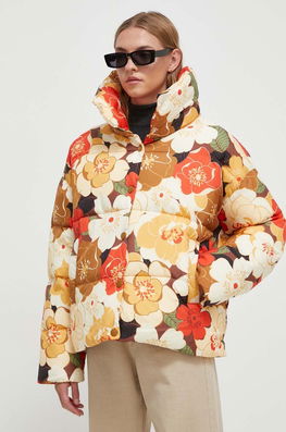 Billabong geaca femei, culoarea portocaliu, de iarna, oversize Dama