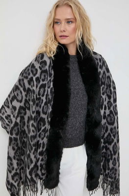 Morgan poncho culoarea gri, light Dama