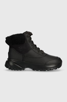 UGG pantofi Yose Fluff V2 culoarea negru, cu platforma, izolare usoara, 1130901 Dama