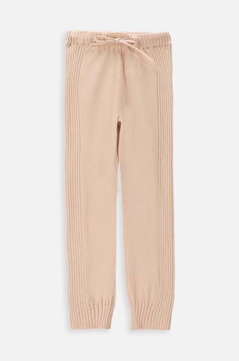 Coccodrillo leggins copii culoarea bej, neted , Leggings Dama