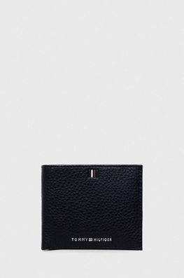 Tommy Hilfiger portofel de piele barbati, culoarea albastru marin bleumarin