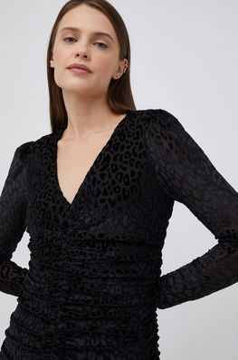 Y.A.S rochie Burna culoarea negru, mini, mulata Dama