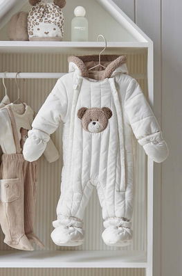 Mayoral Newborn combinezon bebe culoarea bej , Salopeta de iarna Barbati