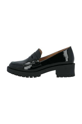 Bianco mocasini de piele BIAPEARL femei, culoarea negru, cu toc plat, 11250013 Dama