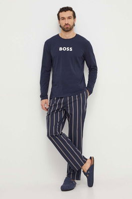 BOSS pijama barbati, culoarea violet, modelator bleumarin