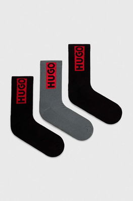 HUGO sosete 3-pack barbati, culoarea verde
