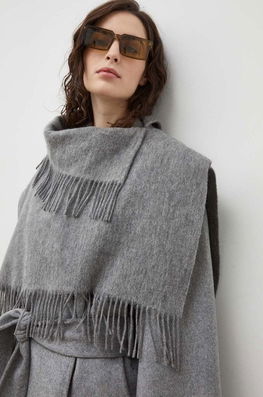 By Malene Birger poncho de lana culoarea gri Dama