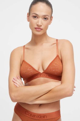 Calvin Klein Underwear sutien culoarea portocaliu, neted Dama