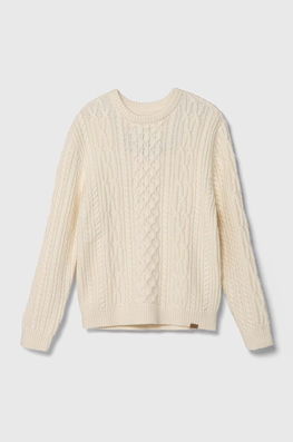 Abercrombie & Fitch pulover copii culoarea bej , Pulovere Barbati