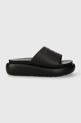 HUGO papuci Violet femei, culoarea negru, cu platforma, 50513532 Dama