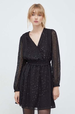 The Kooples rochie culoarea negru, mini, evazati Dama