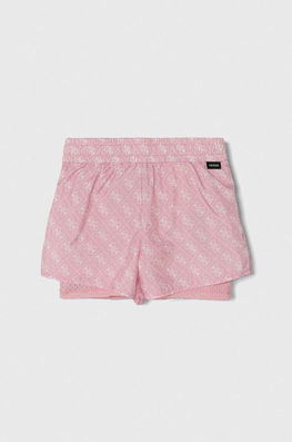 Guess pantaloni scurti copii culoarea roz, modelator Dama