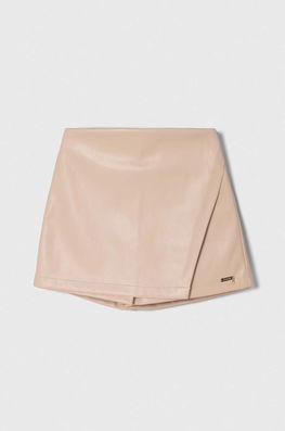 Guess pantaloni scurti copii culoarea portocaliu, neted Dama