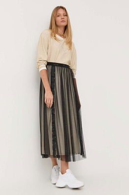 Liu Jo fusta culoarea negru, maxi, evazati Dama