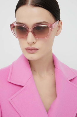Armani Exchange ochelari de soare femei, culoarea roz Dama