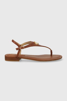 Lauren Ralph Lauren sandale de piele Ellington femei, culoarea maro, 802940593002 Dama