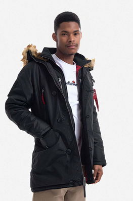 Alpha Industries geacă Kurtka Alpha Industries PPS N3B 133148 541 culoarea negru, de iarna 133148.541-black Barbati
