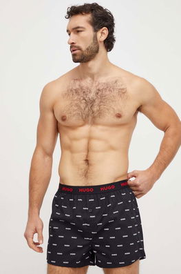 HUGO boxeri de bumbac 3-pack culoarea verde Barbati
