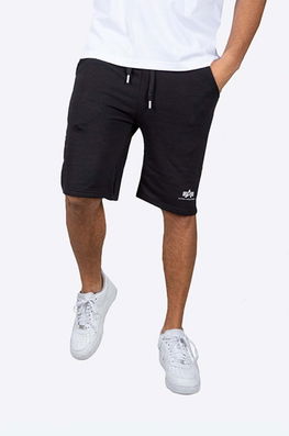 Alpha Industries pantaloni scurți din bumbac culoarea negru 116363.03-black Barbati