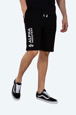 Alpha Industries pantaloni scurți Basic barbati, culoarea negru 116364.03-black