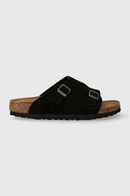 Birkenstock papuci din piele femei, culoarea negru 1025060 Dama