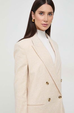 BOSS sacou culoarea bej, cu doua randuri de nasturi Dama