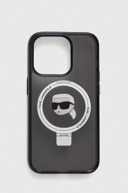Karl Lagerfeld Husă pentru telefon iPhone 15 Pro 6.1 culoarea negru