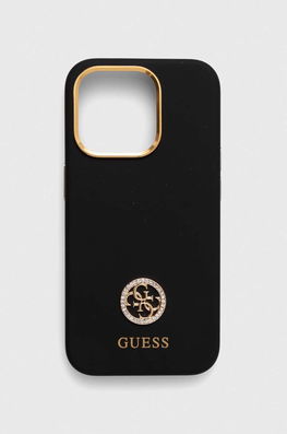 Guess Husă pentru telefon iPhone 15 Pro 6.1 culoarea negru