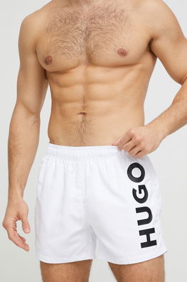 HUGO pantaloni scurti de baie culoarea alb Barbati