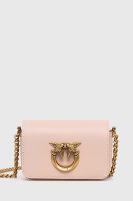 Pinko poseta de piele culoarea roz Dama
