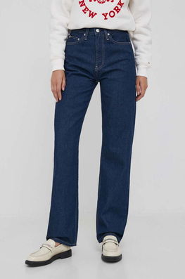Calvin Klein Jeans jeansi femei high waist bleumarin Dama