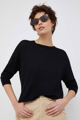 United Colors of Benetton pulover din amestec de casmir culoarea negru, light Dama