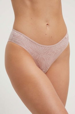 Calvin Klein Underwear chiloti culoarea bej roz Dama