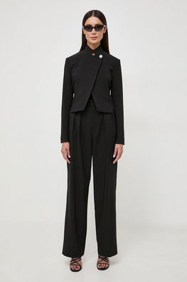 Custommade sacou culoarea negru, desfacut, neted Dama