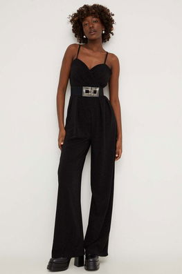 Answear Lab salopeta culoarea negru, cu decolteu in v Dama