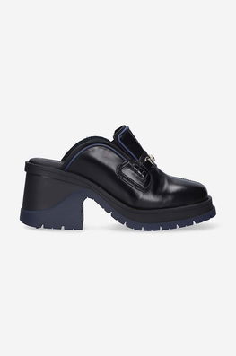 Filling Pieces șlapi de piele Gali Mule femei, culoarea negru, cu toc drept, 56133211861 Dama