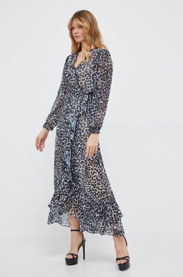 Guess rochie culoarea gri, maxi, evazati Dama