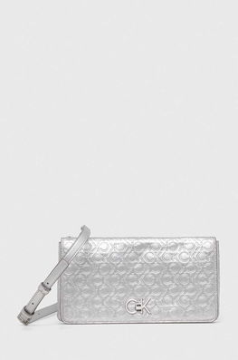 Calvin Klein poseta culoarea argintiu Dama