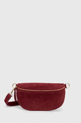 Answear Lab rinichi de piele intoarsa culoarea bordo burgundia Dama