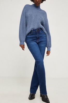 Answear Lab jeansi femei high waist albastru Dama
