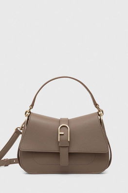 Furla poseta de piele culoarea bej Dama