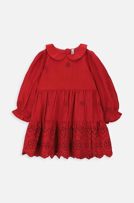 Coccodrillo rochie bebe culoarea rosu, mini, evazati Dama