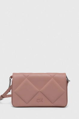 Calvin Klein poseta culoarea bej roz Dama