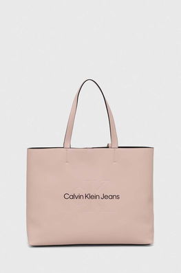 Calvin Klein Jeans poseta culoarea negru roz Dama