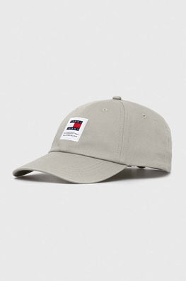 Tommy Jeans șapcă de baseball din bumbac culoarea gri, cu imprimeu Barbati