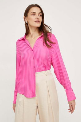 Answear Lab camasa femei, culoarea roz, cu guler clasic, relaxed Dama
