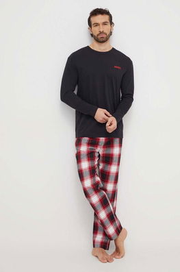 HUGO pijamale de bumbac culoarea rosu, modelator Barbati